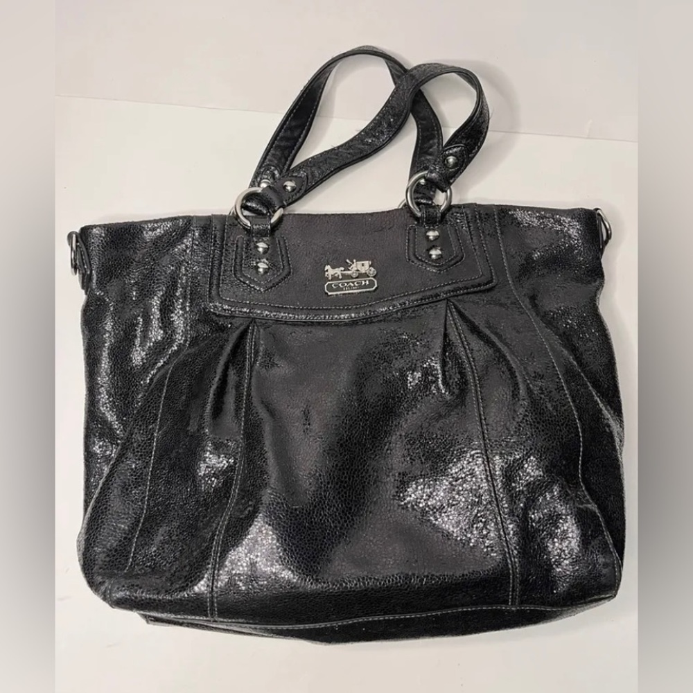 *RARE* COACH MADISON CLAIRE TEXTURED METALLIC LEATHER BAG